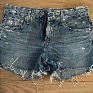 AG Distressed Denim Shorts